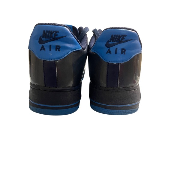 Nike Air Force 1 Mens Size 13 Navy Blue Leather Lace Up High Top Sneakers - Picture 3 of 5